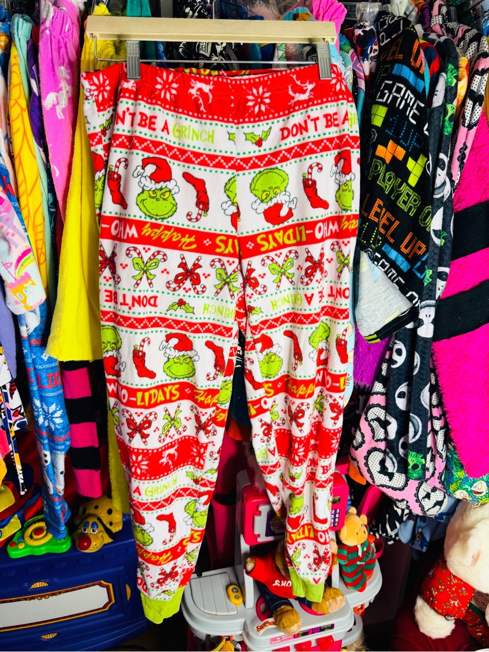 Grinch Women's Red & Green Holiday Pajama Pants by Dr. Seuss